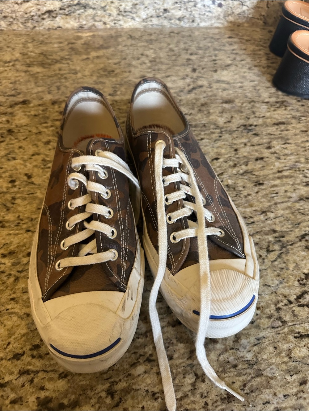 Converse Brown Canvas Low-Top Sneakers with White Accents